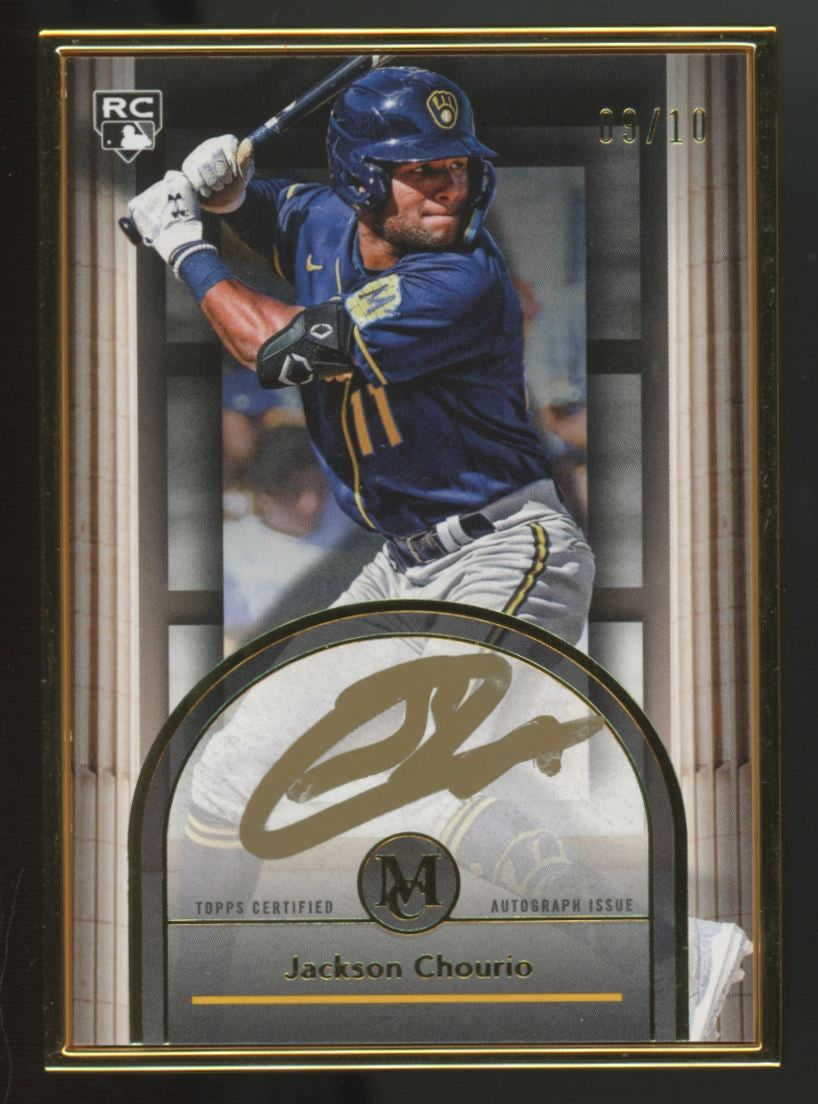 2024 Topps Museum Collection Jackson Chourio RC Gold Framed Auto /10 #FMA-JCH