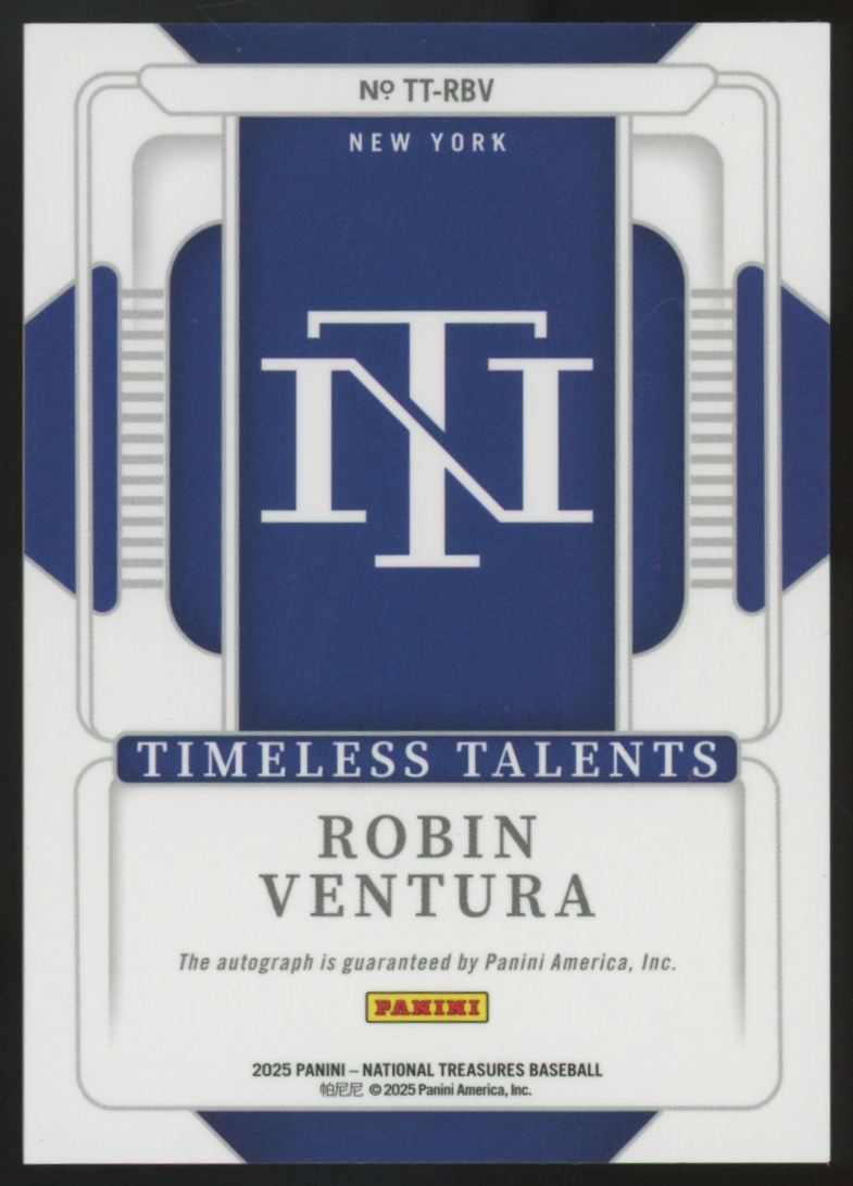 2025 National Treasures Robin Ventura Blue Timeless Talents Auto /49 #TT-RBV