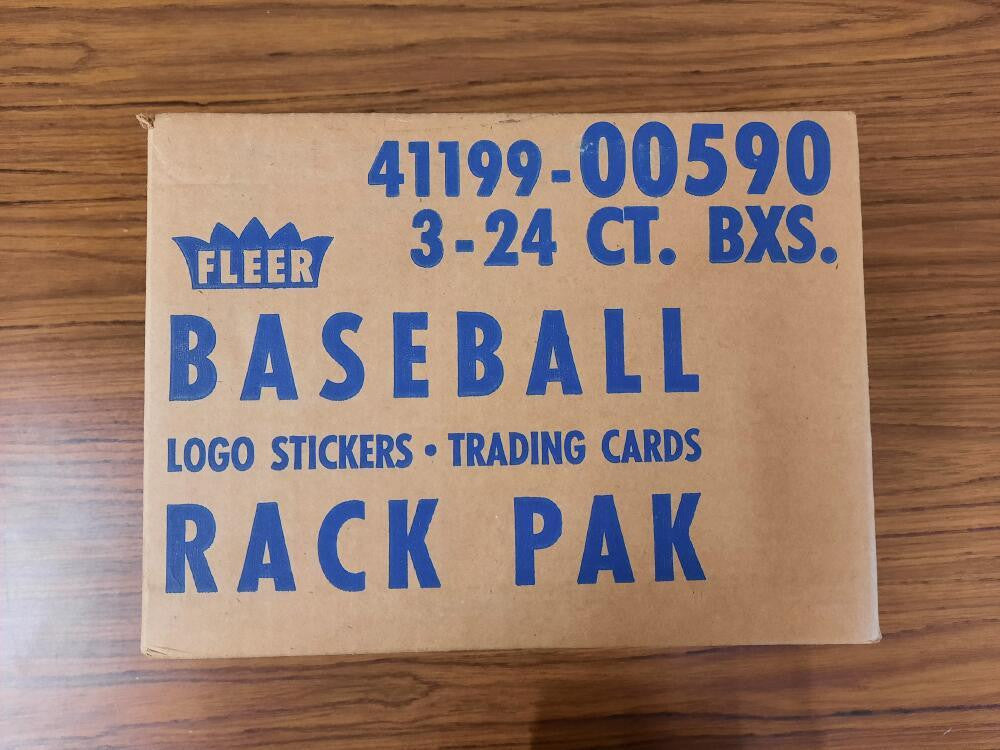 SOLD 12159 1989 Fleer Baseball Sealed Rack Case 3 x 24ct Boxes