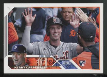 2023 Topps Series Two Kerry Carpenter RC Golden Mirror Image Variation SSP #394