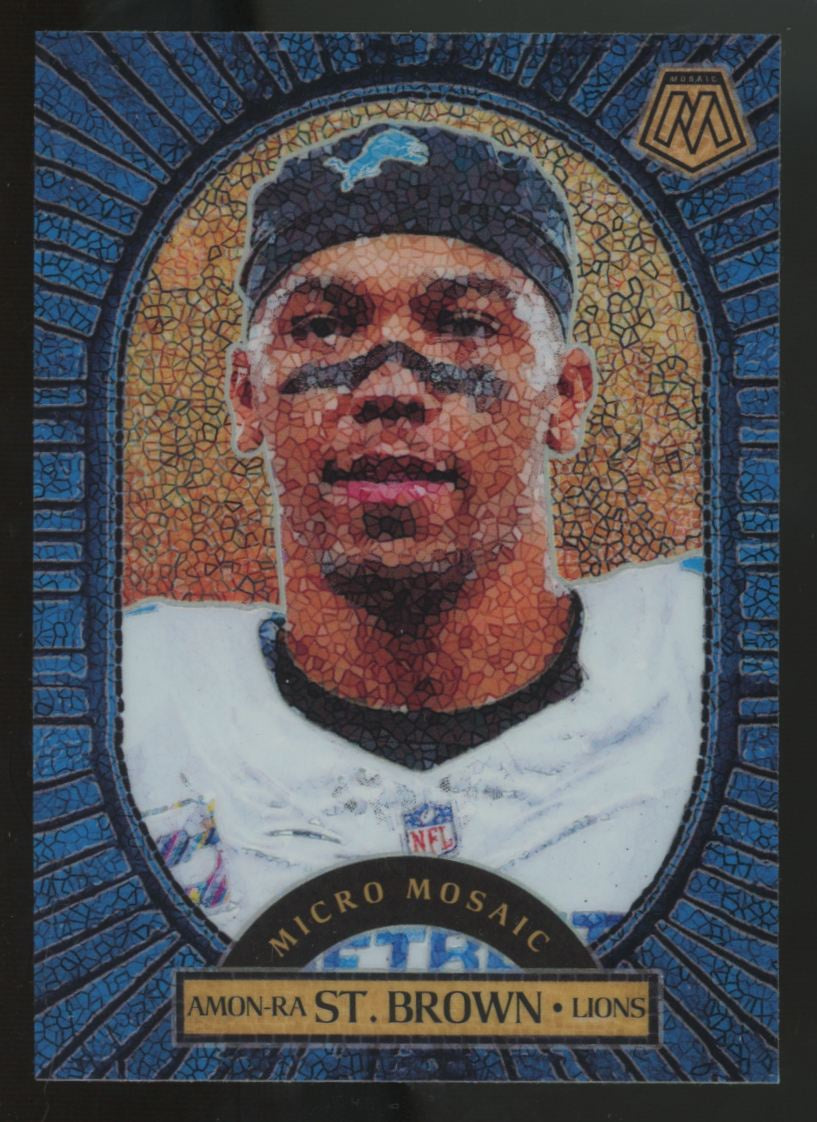 2025 Panini Mosaic Amon-Ra St. Brown Micro Mosaic SSP #18