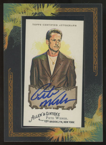 2008 Topps Allen And Ginter World's Champion Pete Weber Framed Auto #AGA-PW