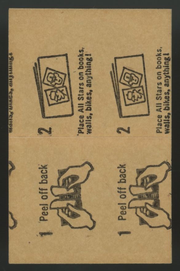 1963 Topps Peel-Offs Brooks Robinson Instructions Back EX/MT