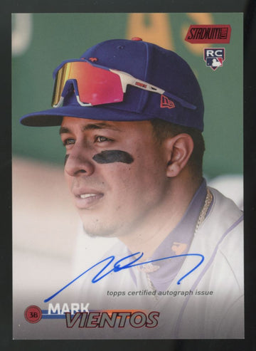 2023 Topps Stadium Club Mark Vientos RC Red Foil Auto /50 #SCBA-MVS