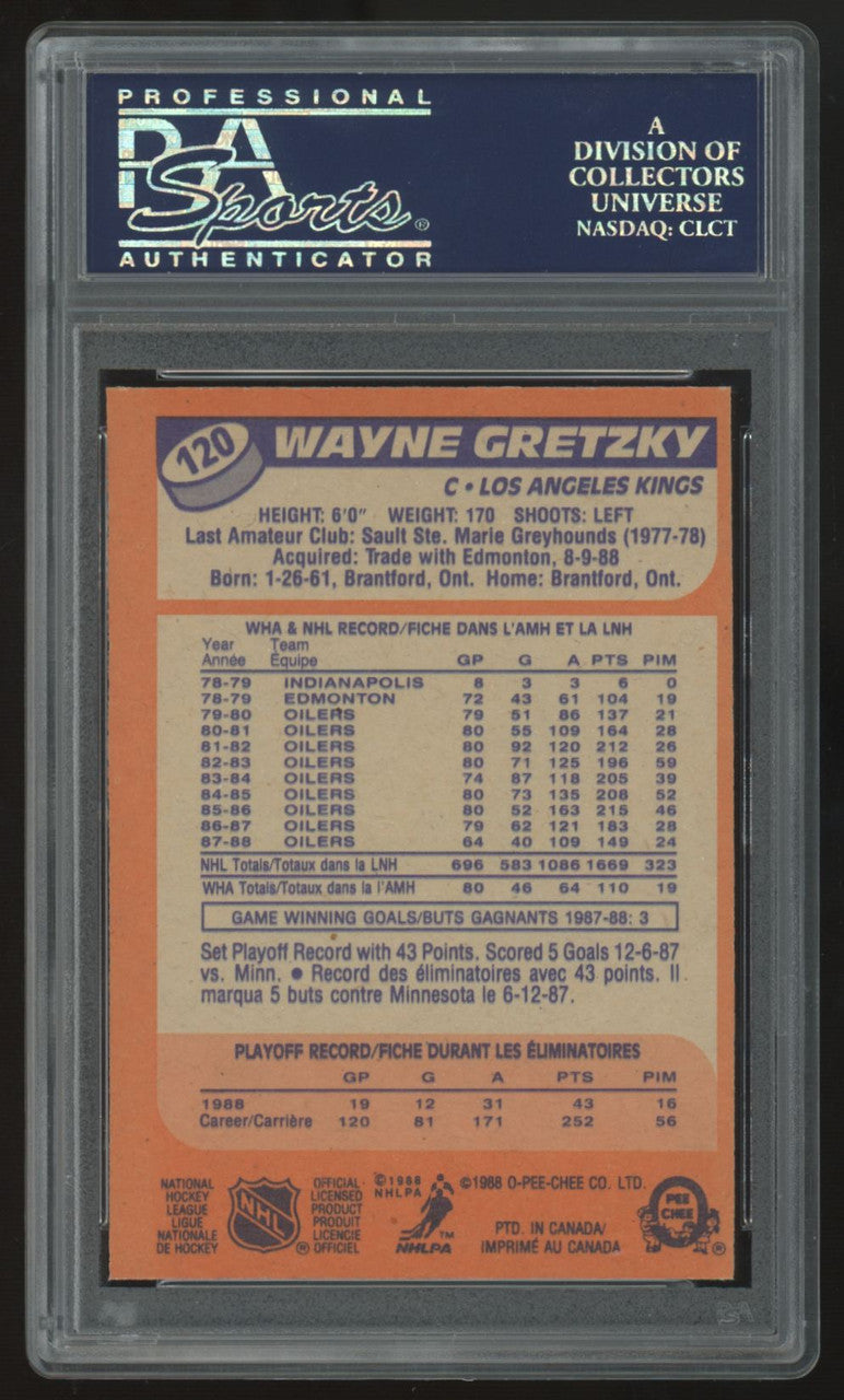 1988-89 O-Pee-Chee Wayne Gretzky #120 PSA 9