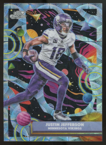 2025 Topps Chrome Cosmic Justin Jefferson Nucleus Refractor #65