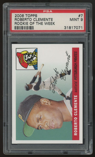2006 Topps Roberto Bob Clemente RC Rookie Of The Week #7 PSA 9