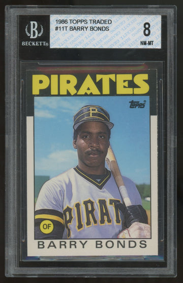 1986 Topps Traded Barry Bonds RC #11T BGS 8 *547