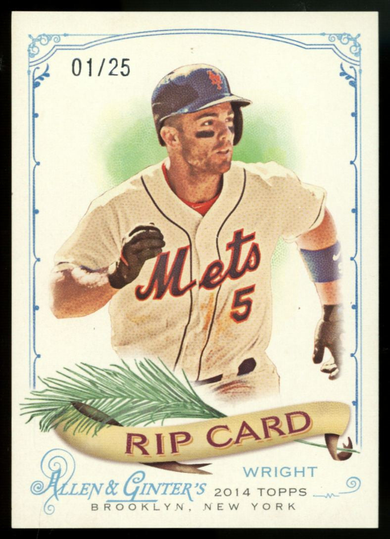 2014 Allen & Ginter David Wright Rip Card Unripped /25 #RIP-37