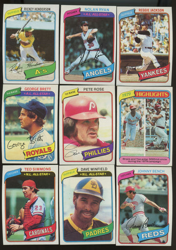 1980 Topps Baseball Complete Set (726) NM/MT Henderson RC