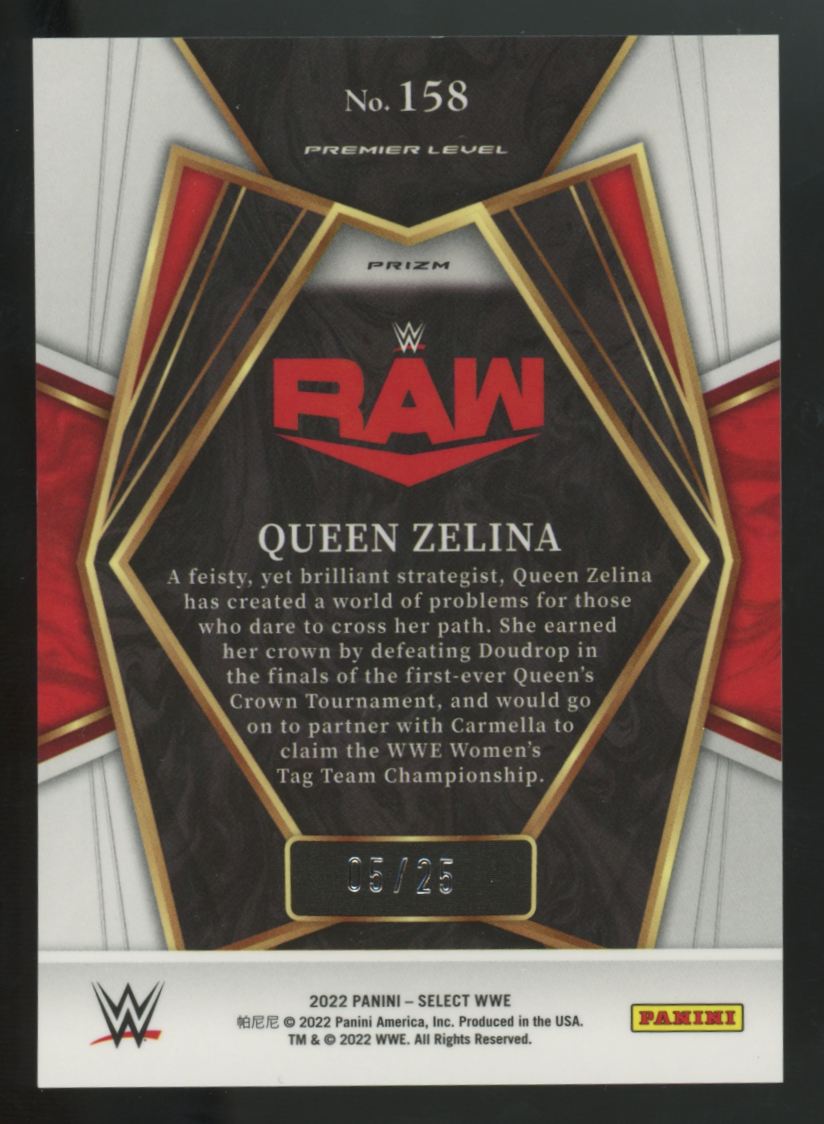 2022 Panini Select WWE Queen Zelina Premier Level Tie Dye /25 #158