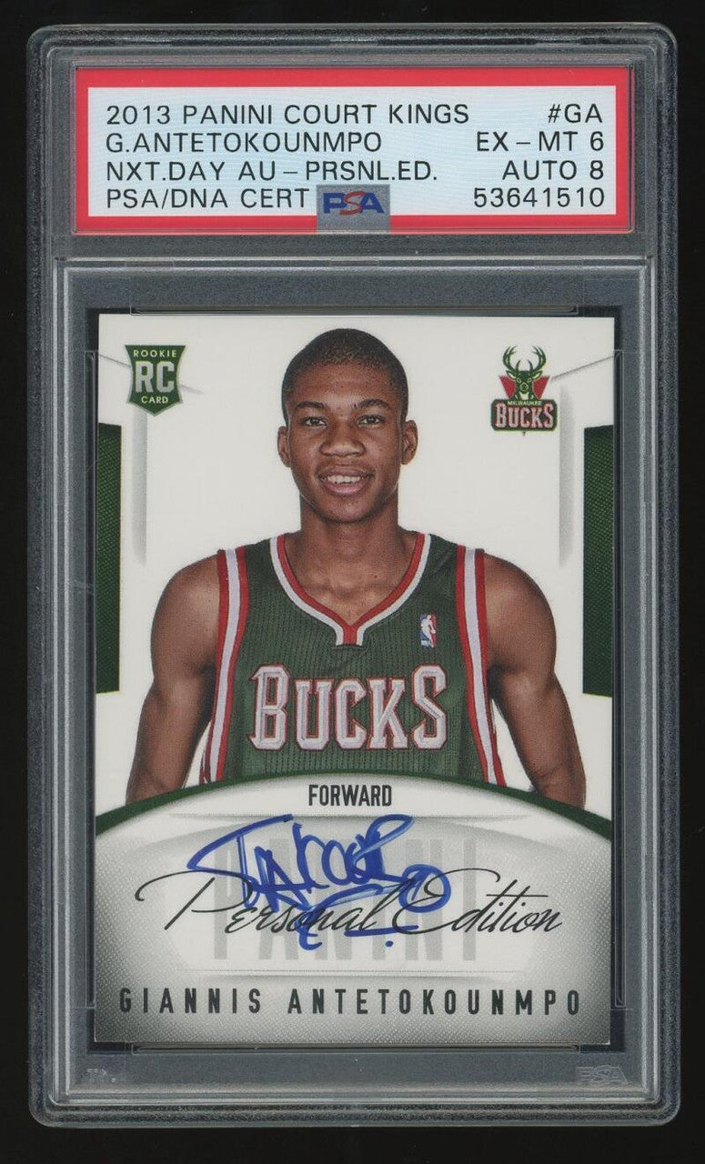 Giannis Antetokounmpo PSA Panini Next Day Personal Edition 1st EVER auto READ !