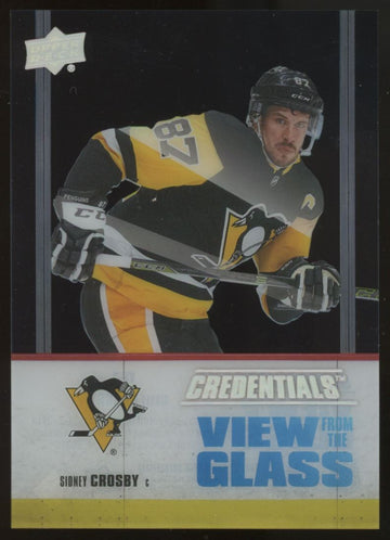 2021-22 Credentials Sidney Crosby View From The Glass SSP #VG-1