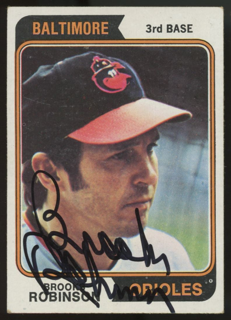 1974 Topps Brooks Robinson #160 Signed Autographed Card JSA