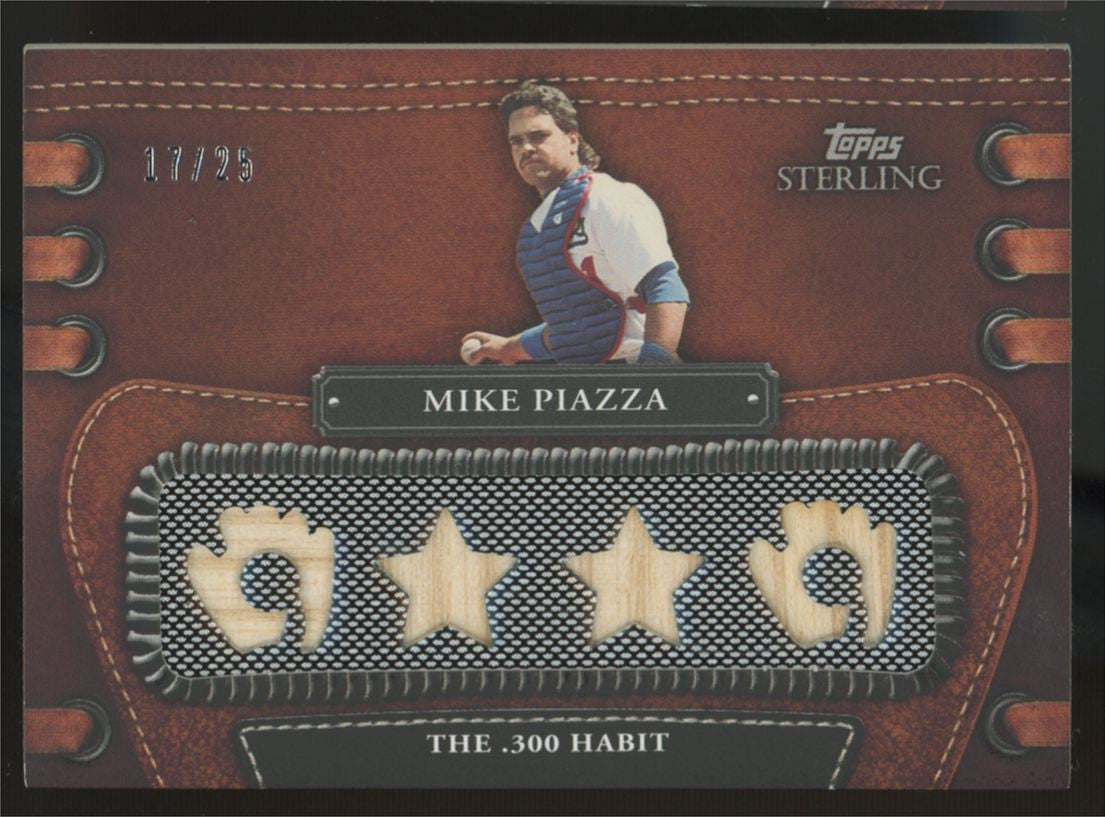 2010 Topps Sterling Mike Piazza Legendary Leather Quad Patch /25 #4LLR-28
