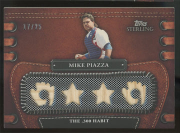 2010 Topps Sterling Mike Piazza Legendary Leather Quad Patch /25 #4LLR-28