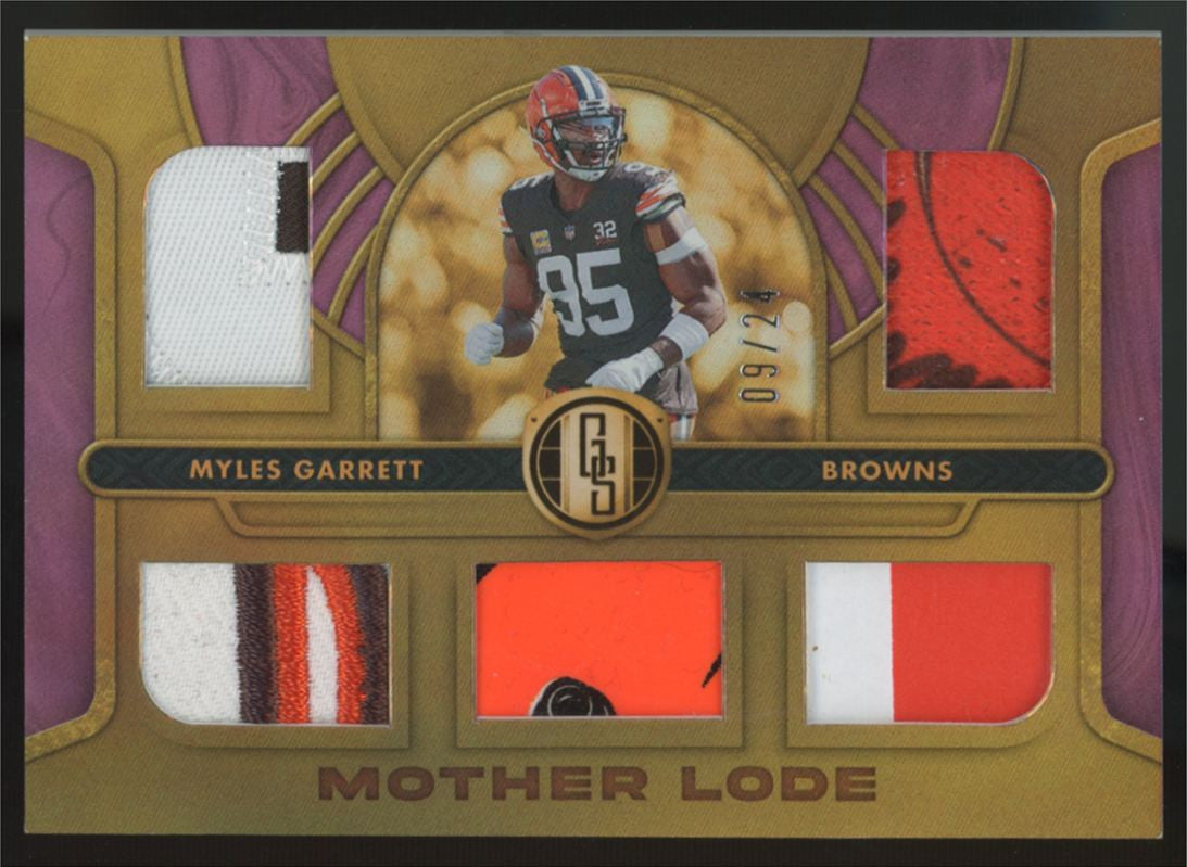 2024 Panini Gold Standard Myles Garrett Rose Gold Mother Lode Multi Patch /24