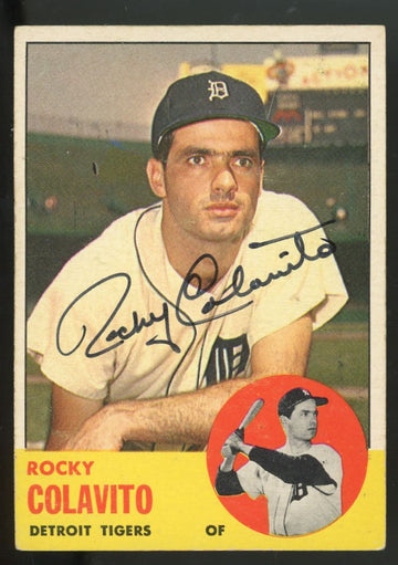 1963 Topps Rocky Colavito #240 Signed Auto