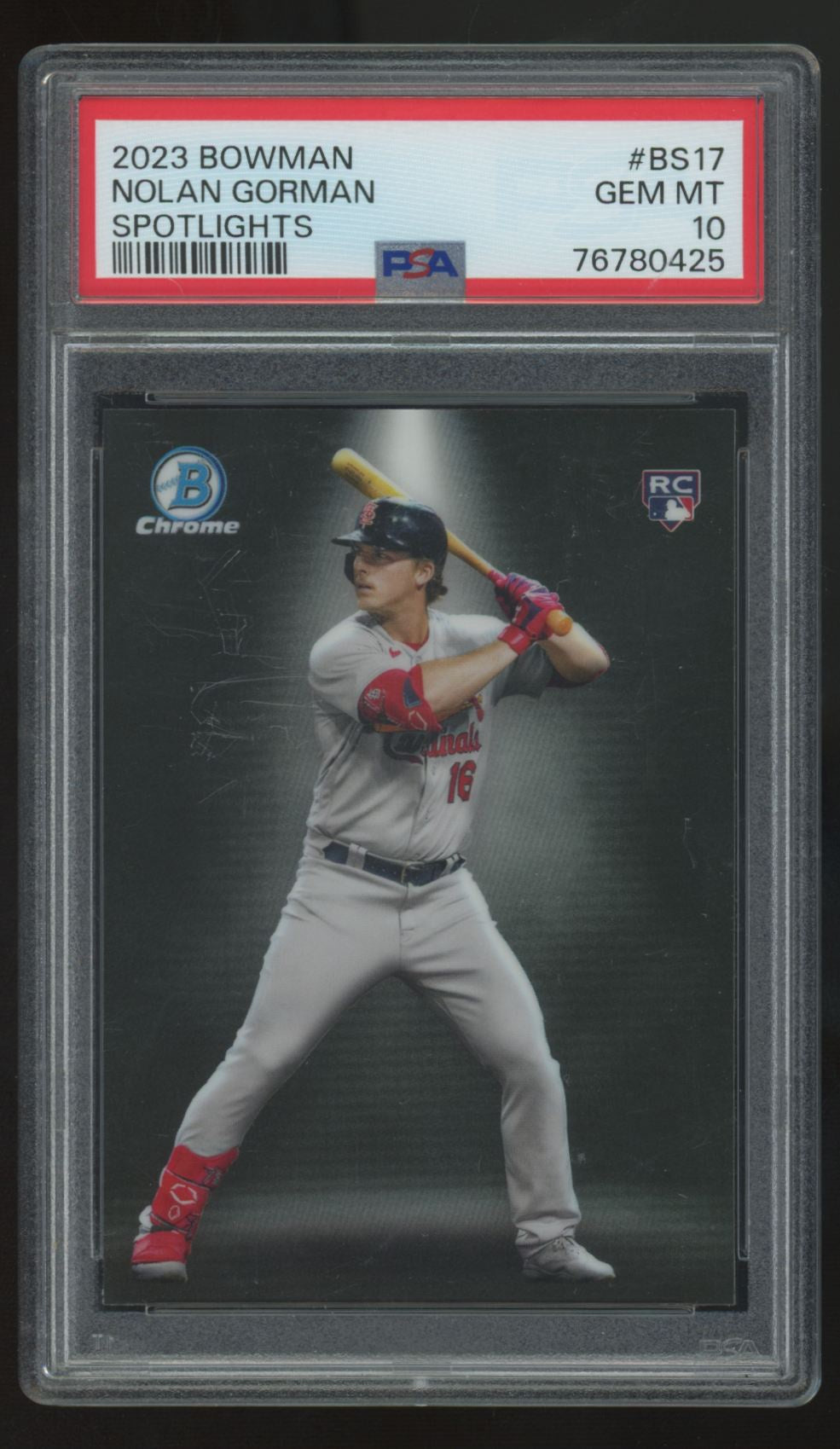 2023 Bowman Nolan Gorman RC Spotlights #BS-17 PSA 10