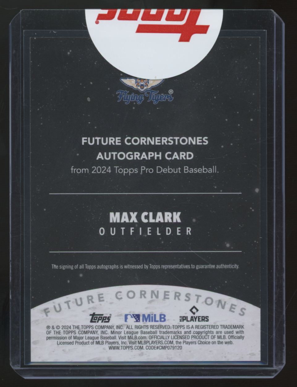 2024 Topps Pro Debut Max Clark Future Cornerstones Auto /99 #FCA-MC