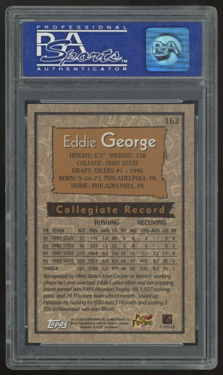 1996 Topps Chrome Eddie George RC #162 PSA 9