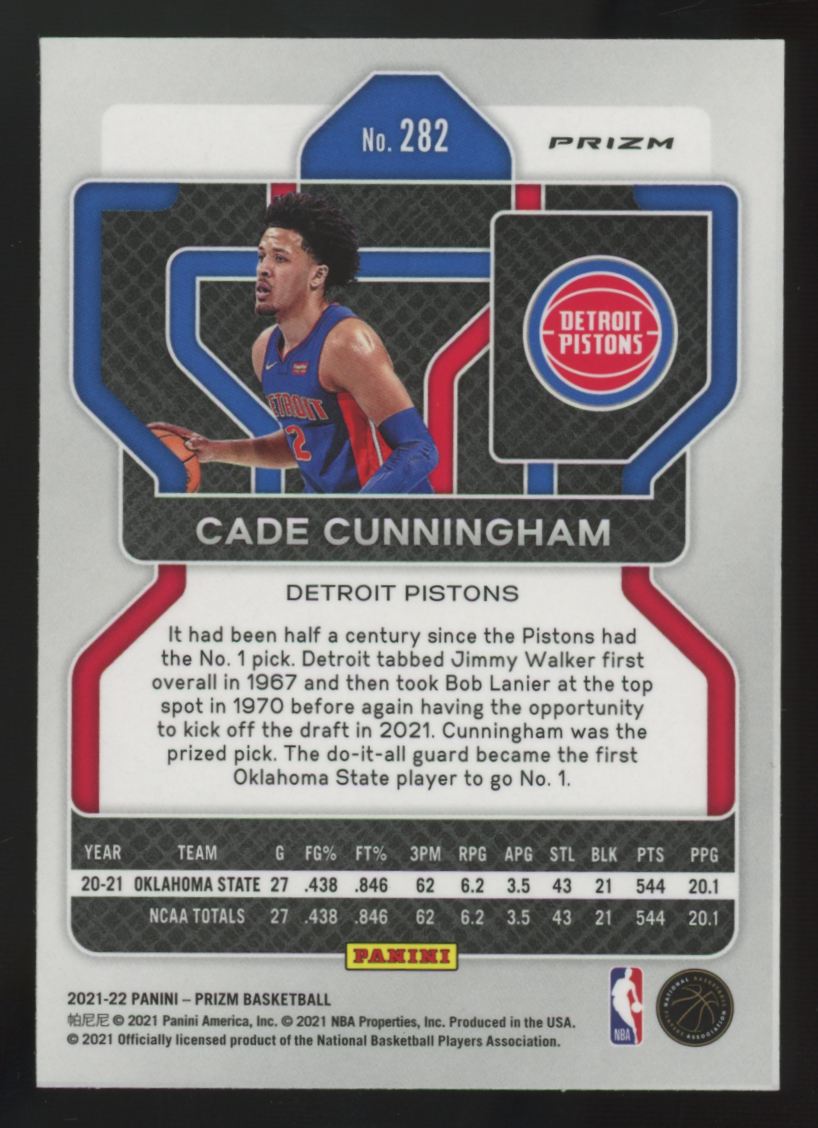 2021-22 Panini Prizm Cade Cunningham RC Green #282
