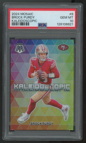 2024 Panini Mosaic Brock Purdy Kaleidoscopic SSP #8 PSA 10