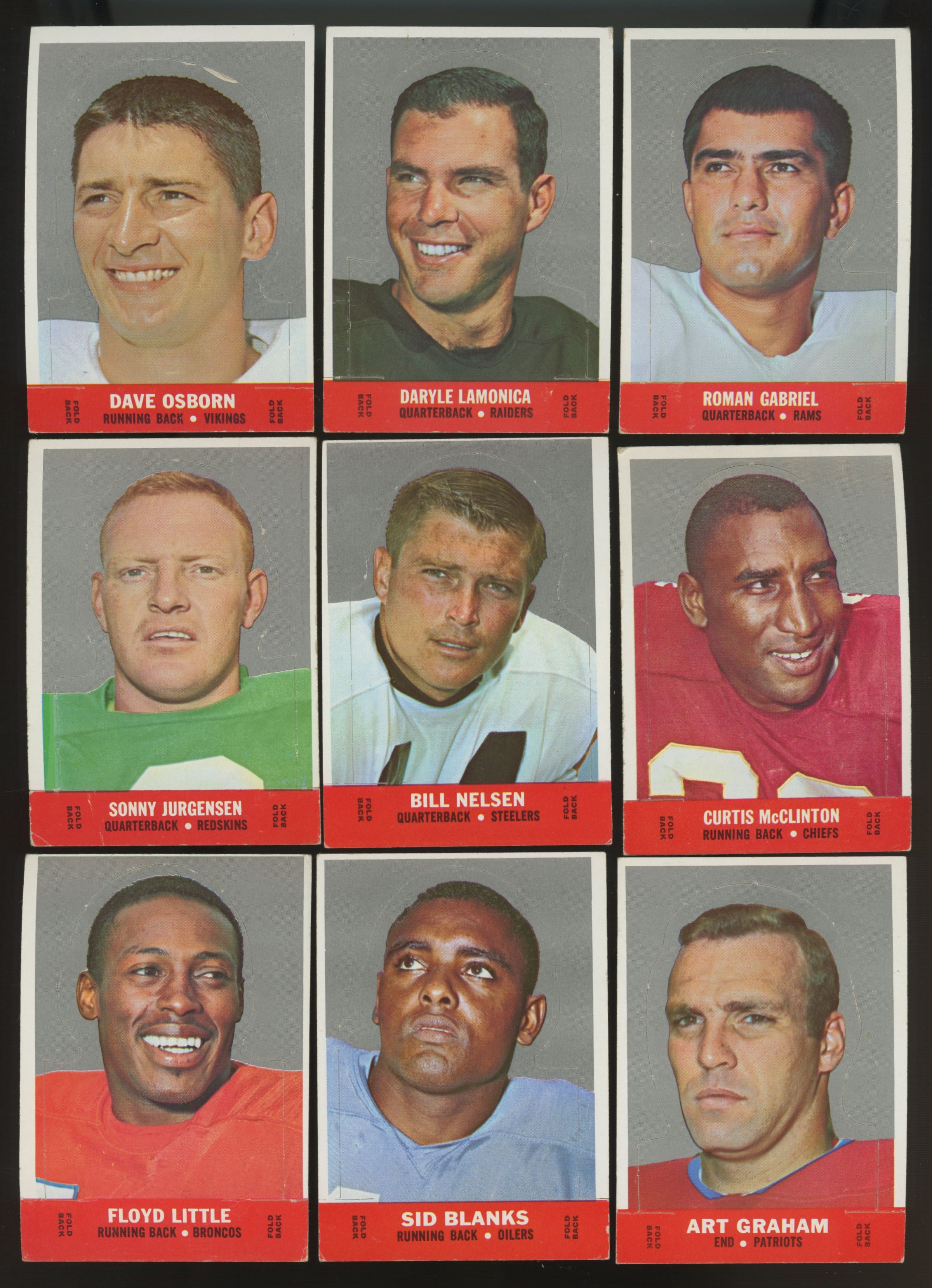 1968 Topps Football Stand-Up Complete Set (22) EX