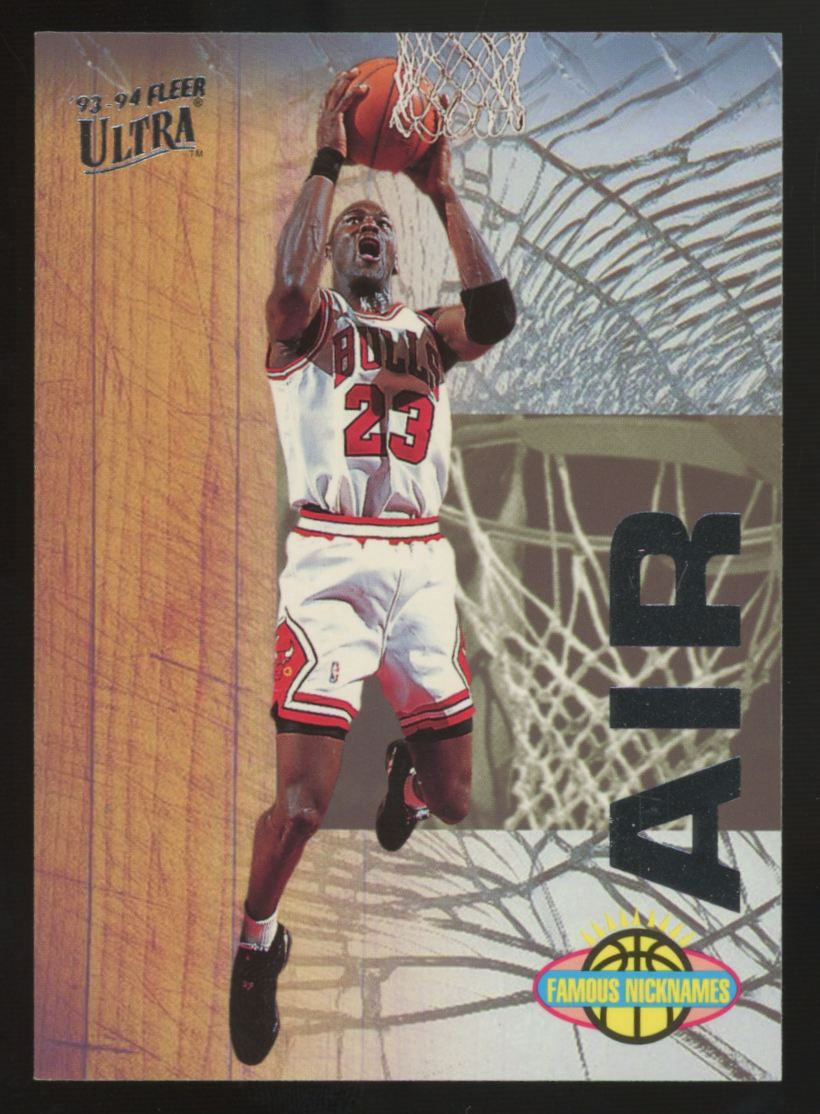1993-94 Fleer Ultra Michael Jordan Famous Nicknames "AIR" #7 "A"
