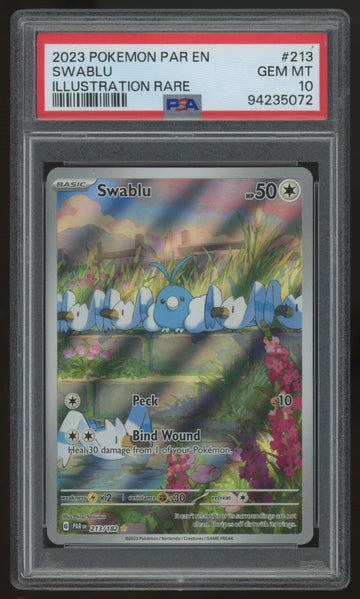 2023 Pokemon Swablu Paradox Rift Illustration Rare #213 PSA 10