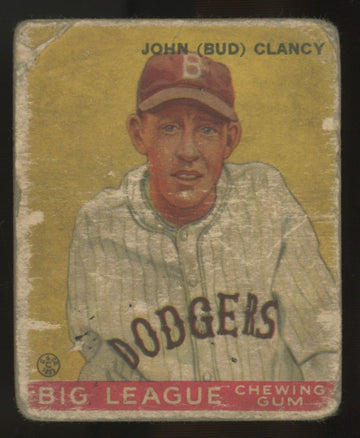 1933 Goudey John "Bud" Clancy #32 Poor
