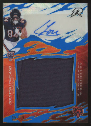 2025 Topps Resurgence Colston Loveland RC Patch Auto RPA Blue Surge /99 #RRS-CL