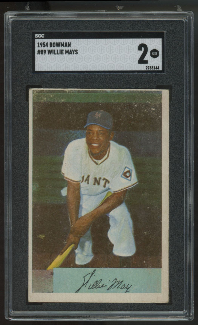 1954 Bowman Willie Mays #89 SGC 2