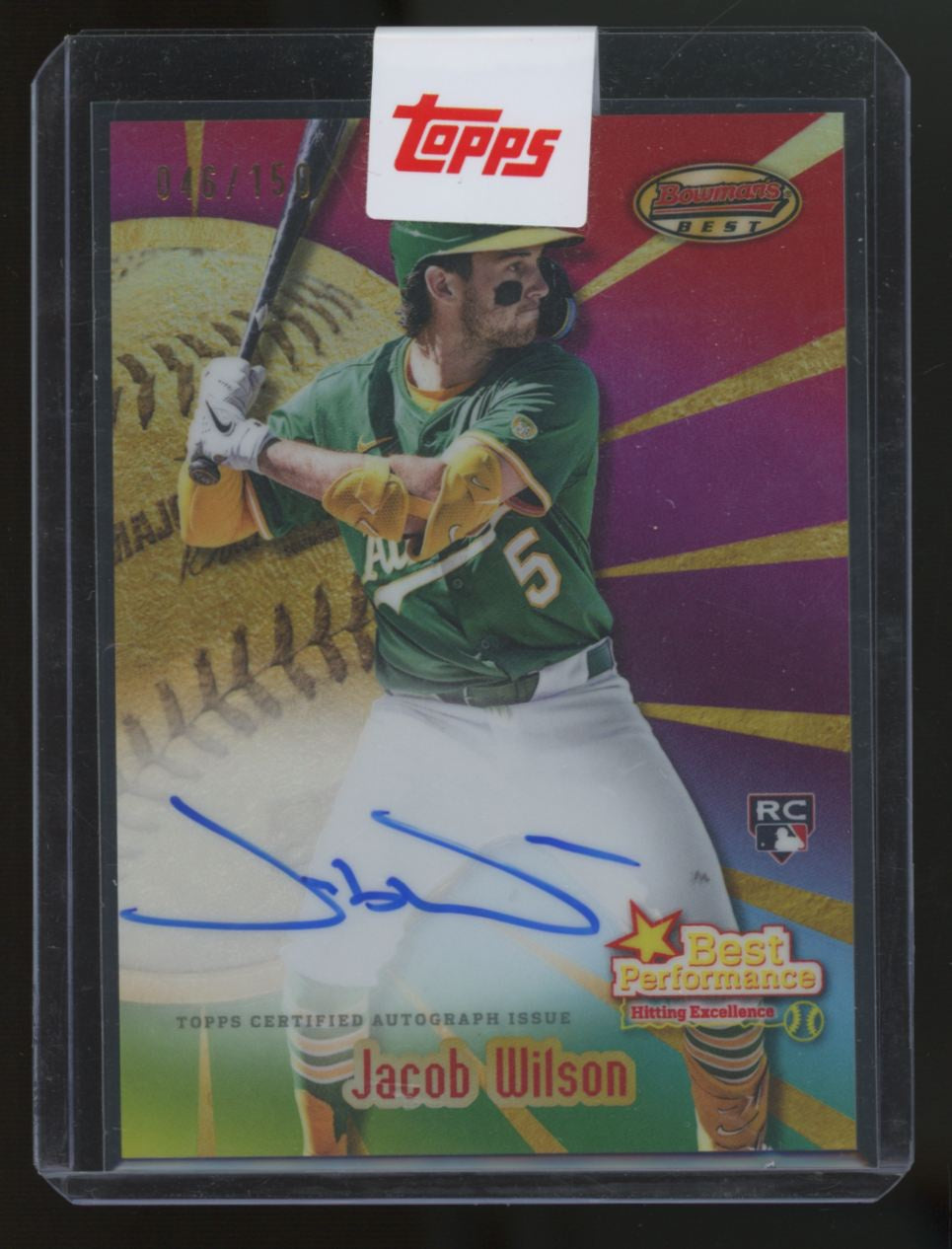 2025 Bowman's Best Jacob Wilson RC Best Performance Auto /150 #BPA-JWI