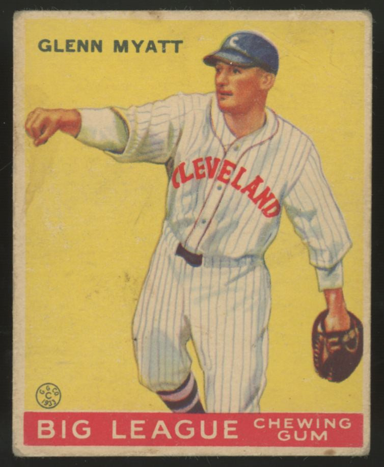 1933 Goudey Glenn Myatt #10 VG (MK)
