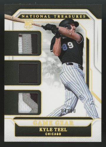 2025 National Treasures Kyle Teel RC Holo Gold Game Gear Triple Patch /10