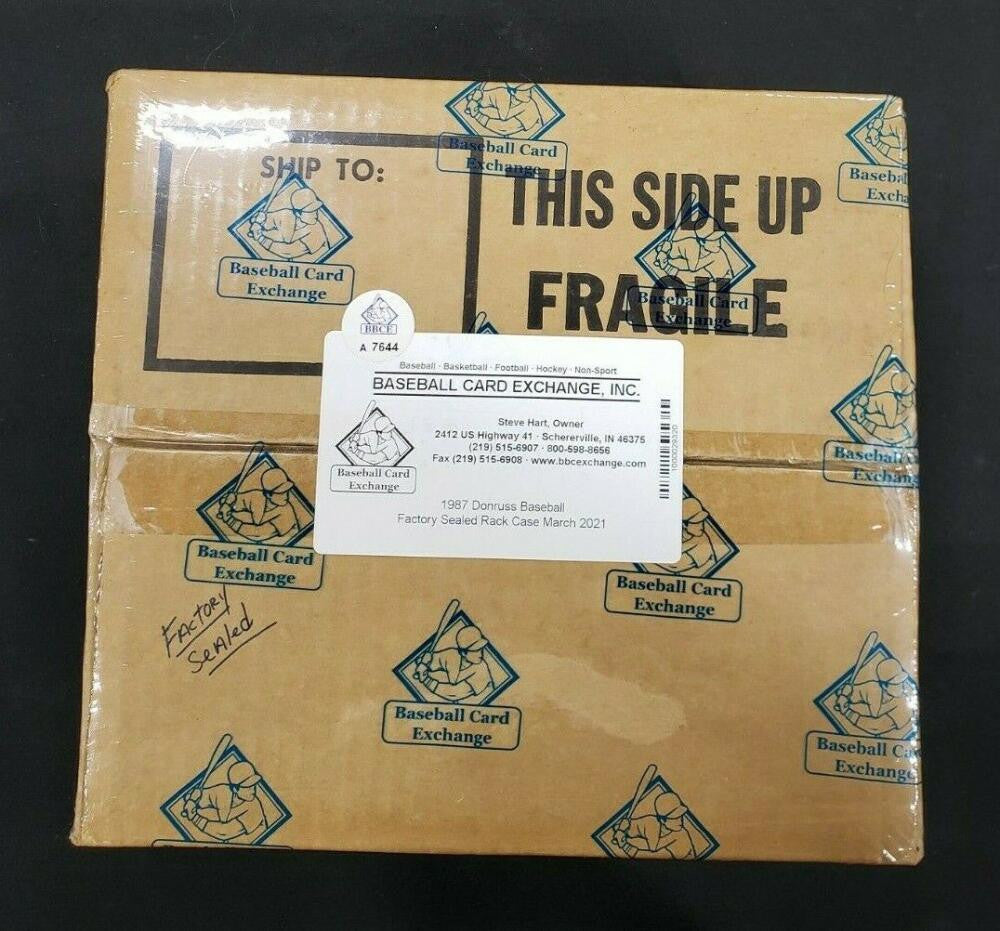 1987 Donruss Baseball BBCE Sealed Wrapped FASC Factory Sealed Rack Case