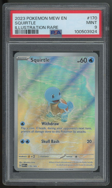2023 Pokemon Squirtle 151 Illustration Rare #170 PSA 9