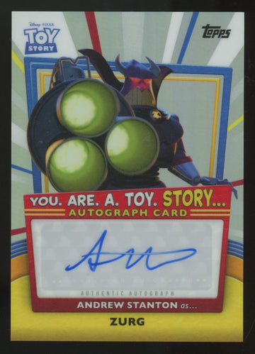 2025 Topps 30 Years Of Toy Story Zurg/Andrew Stanton You Are A Toy Auto #YRT-AS