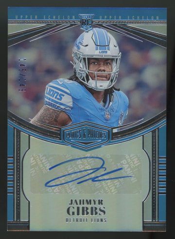 2023 Panini Plates & Patches Jahmyr Gibbs RC Upper Echelon Auto /149 #UE-5
