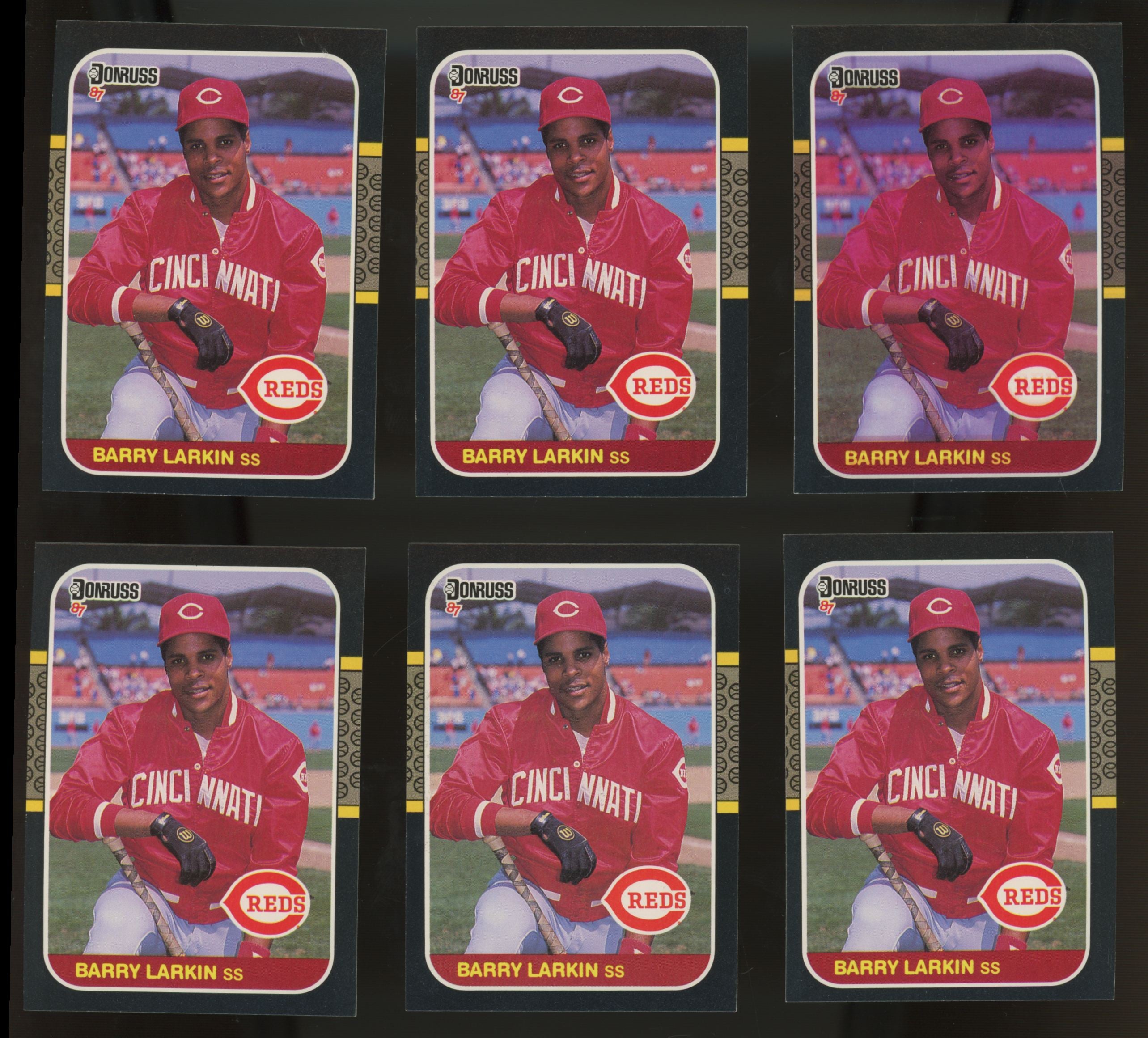 1987 Donruss Barry Larkin RC #492 (Lot of 33)