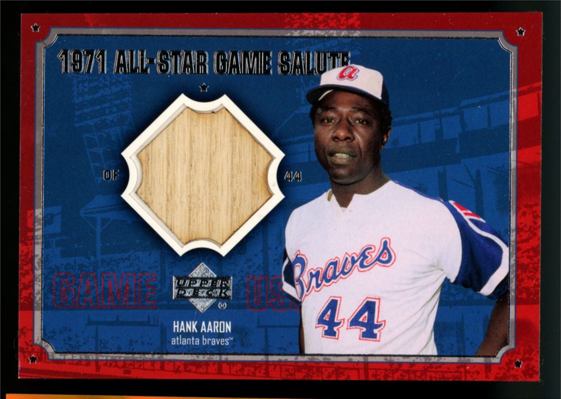 2001 Upper Deck Hank Aaron 1971 All-Star Game Salute Bat Relic #AS-HA