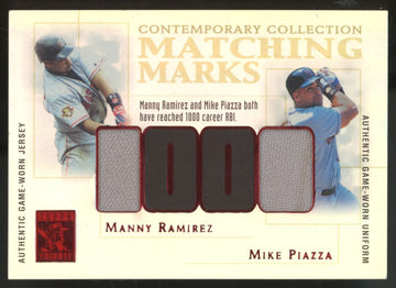 2003 Topps Tribute Contemporary Piazza Ramirez Matching Marks Red Dual Patch /50