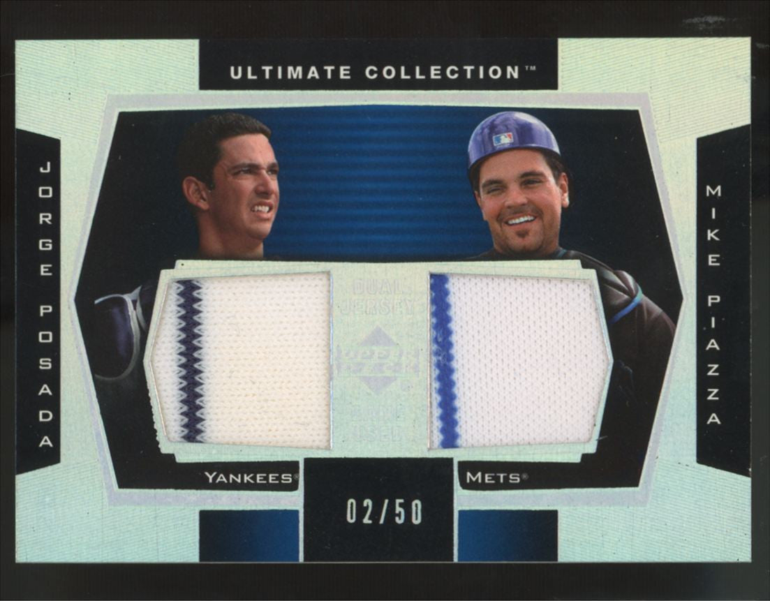 2003 Ultimate Collection Mike Piazza Jorge Posada Dual Jersey Patch /50 #DJ-JM