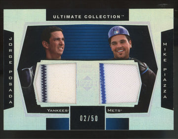 2003 Ultimate Collection Mike Piazza Jorge Posada Dual Jersey Patch /50 #DJ-JM
