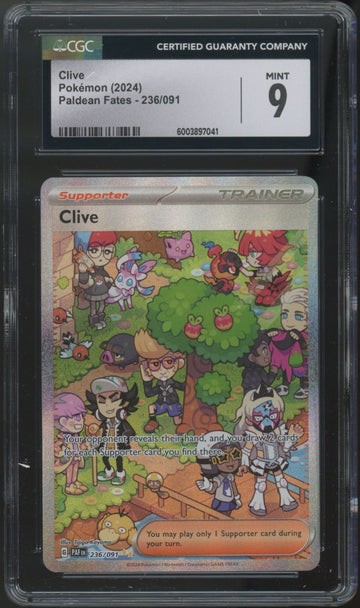2024 Pokemon Clive Paldean Fates Special Illustration Rare #236 CGC 9