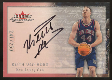 2000-01 Fleer Keith Van Horn Autographics Silver Auto /250
