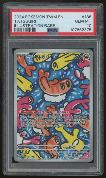 2024 Pokemon Tatsugiri Twilight Masquerade Illustration Rare #186 PSA 10 (C)