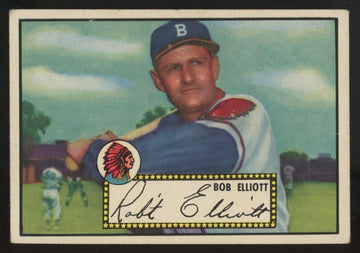 1952 Topps Bob Elliott Black Back #14 VG/EX