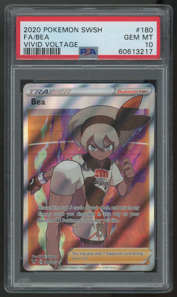 2020 Pokemon Bea Vivid Voltage Full Art #180 PSA 10